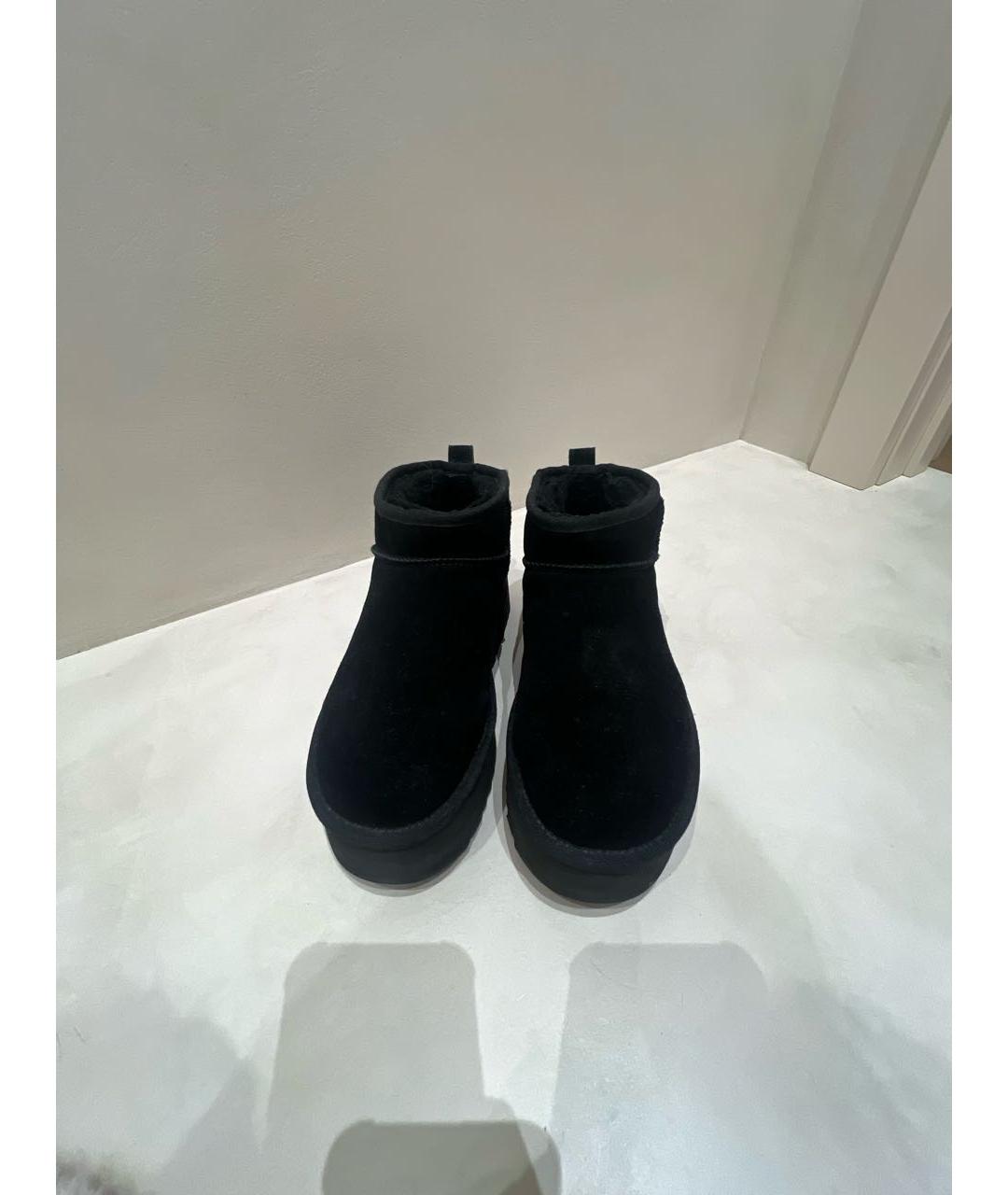 UGG AUSTRALIA Черные замшевые полусапоги, фото 2