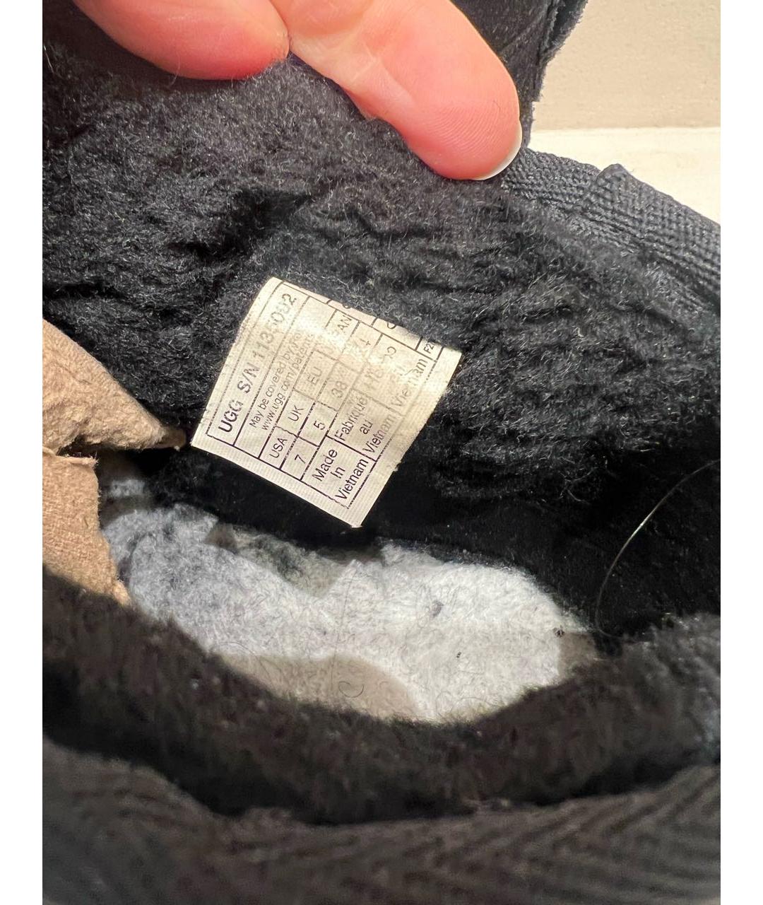 UGG AUSTRALIA Черные замшевые полусапоги, фото 6