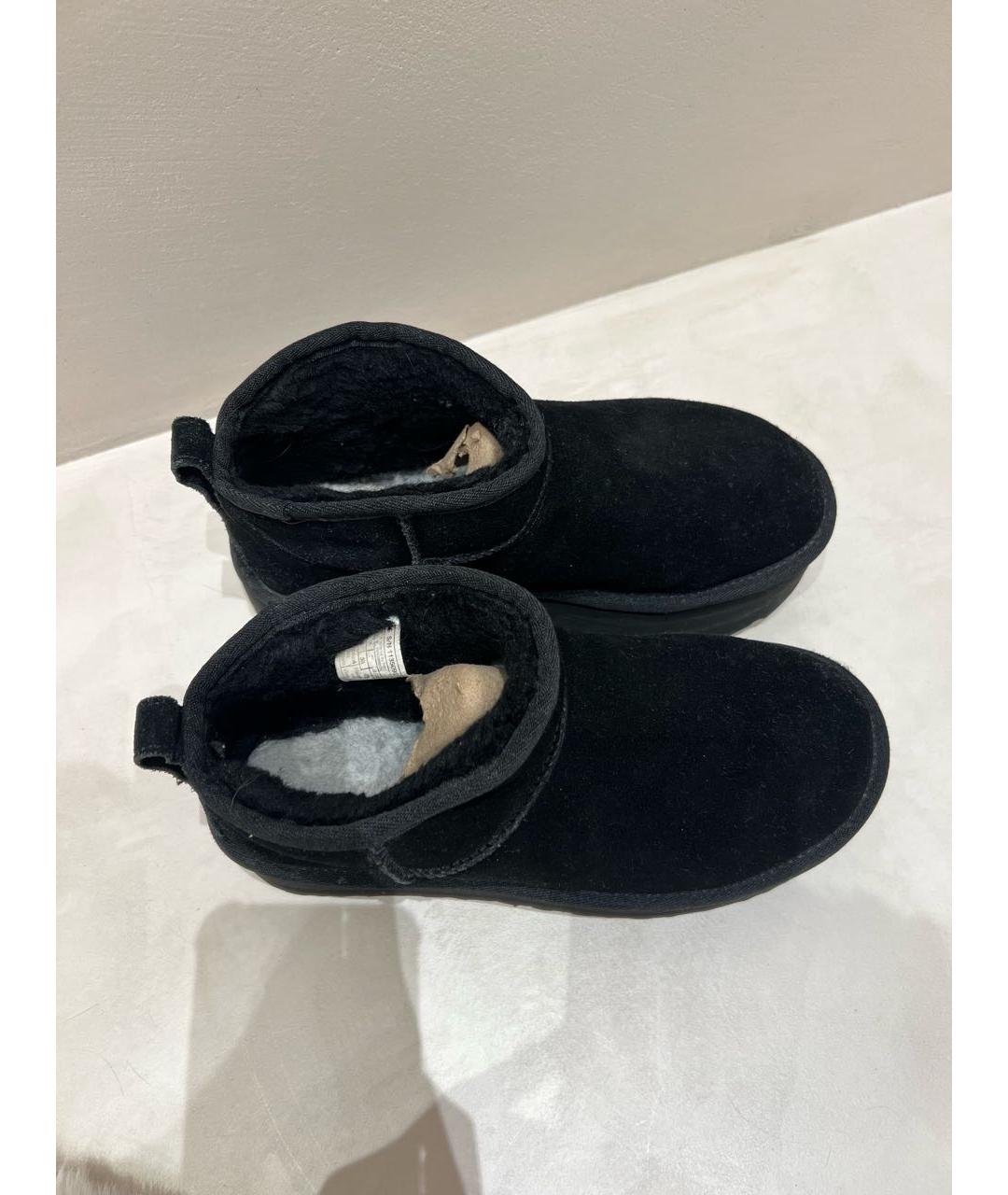 UGG AUSTRALIA Черные замшевые полусапоги, фото 3