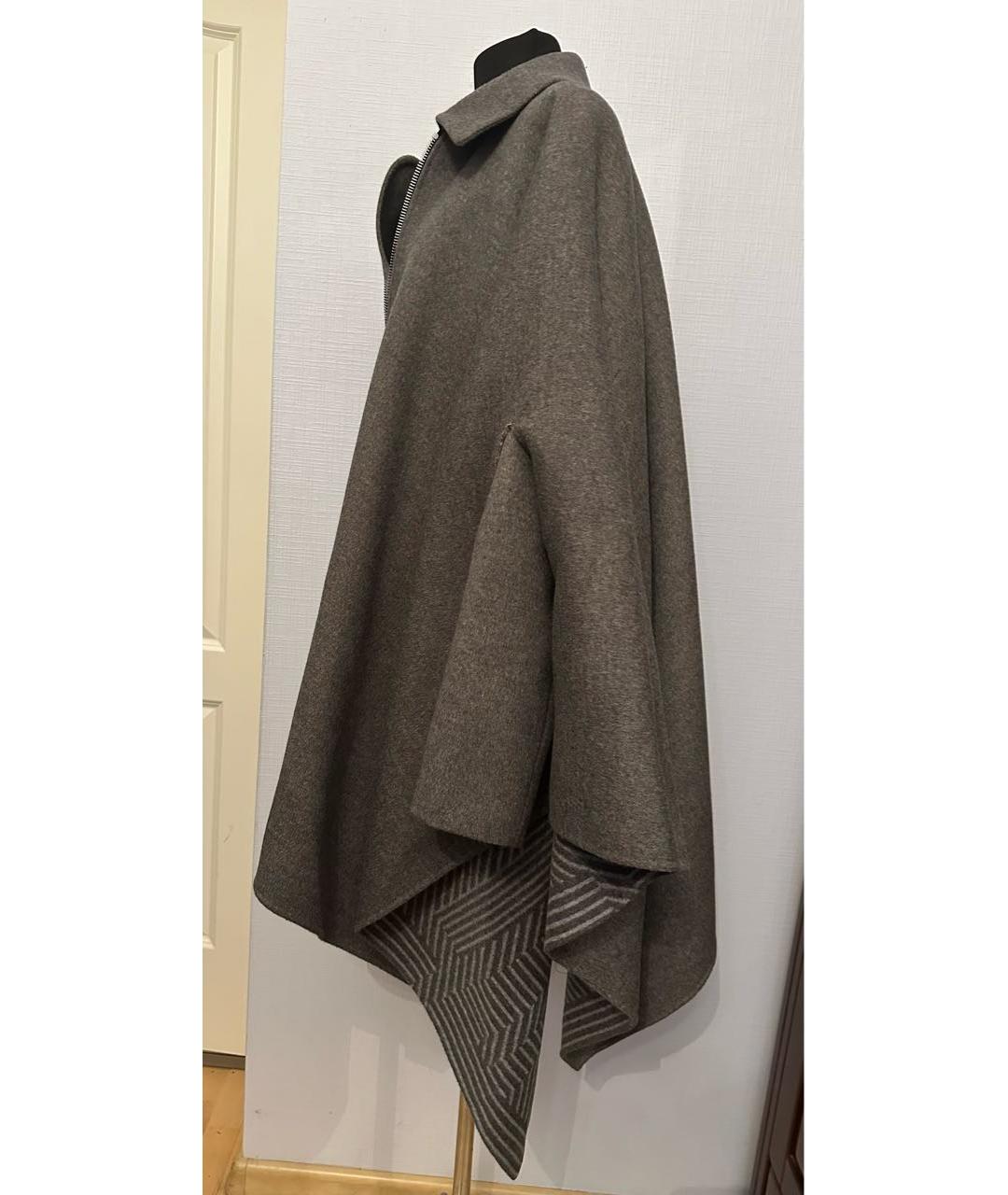 FENDI Серое шерстяное пальто, фото 5