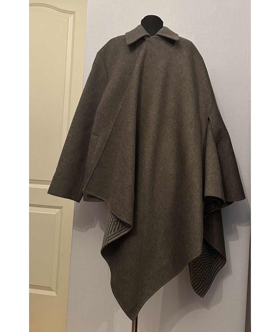 FENDI Серое шерстяное пальто, фото 9