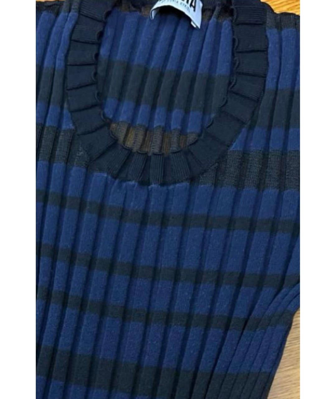 SONIA RYKIEL Темно-синее повседневное платье, фото 4