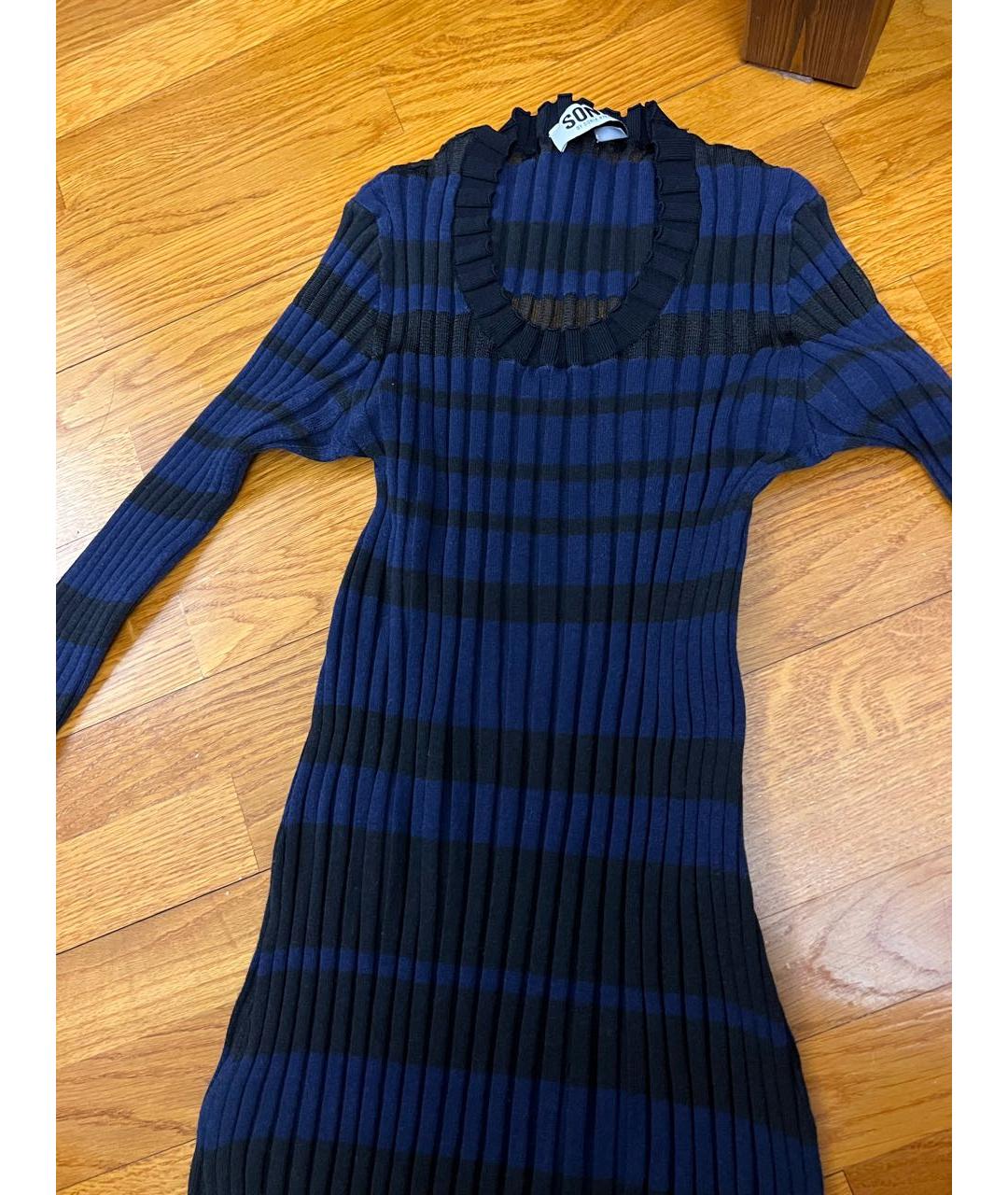 SONIA RYKIEL Темно-синее повседневное платье, фото 4