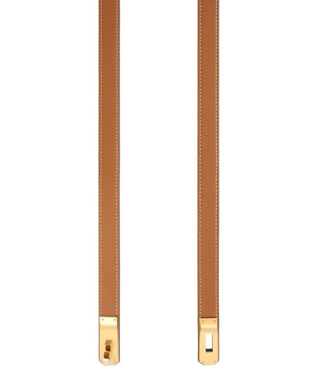 HERMES Коричневый кожаный ремень, фото 2