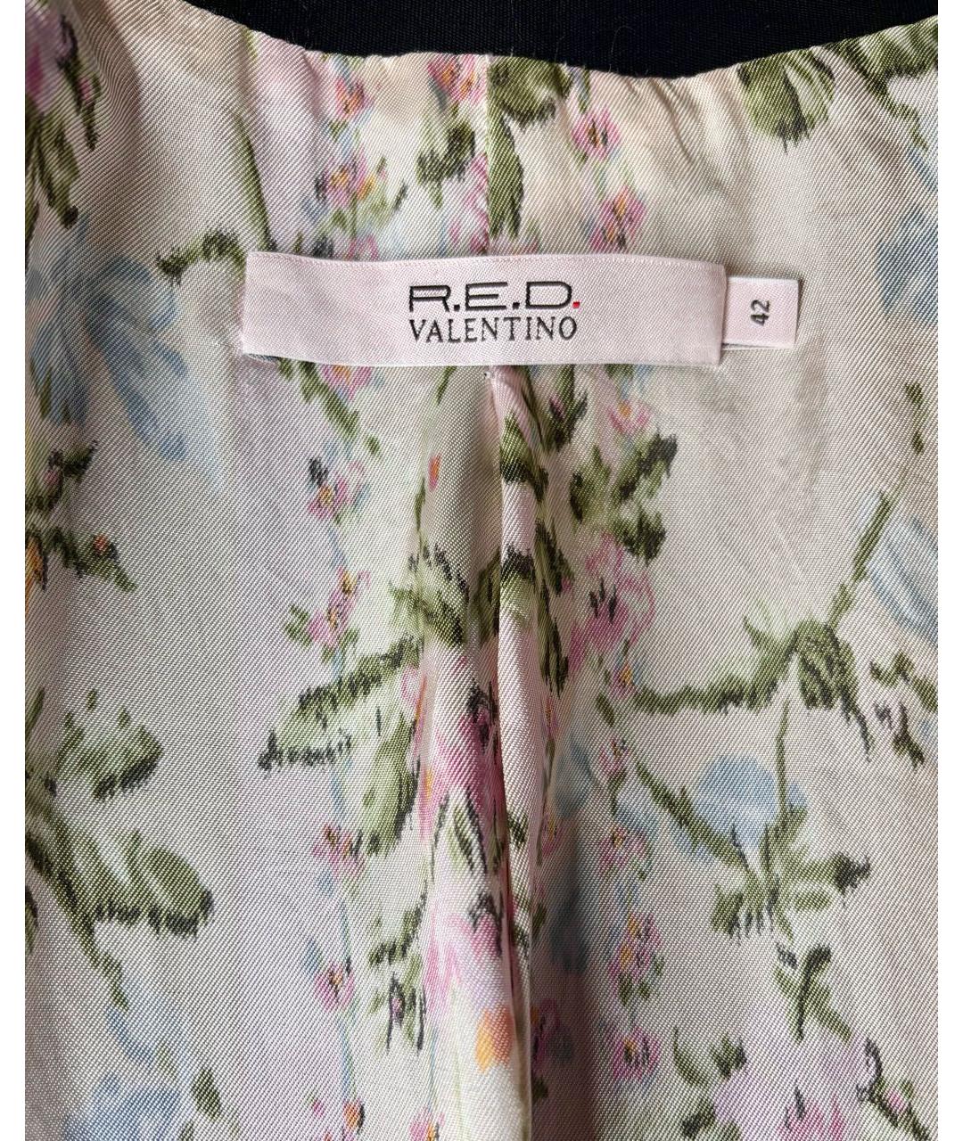 RED VALENTINO Черный шерстяной жакет/пиджак, фото 6