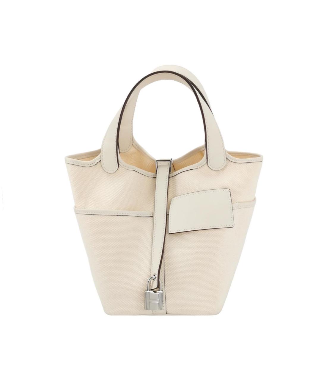 HERMES Белая кожаная сумка через плечо, фото 9