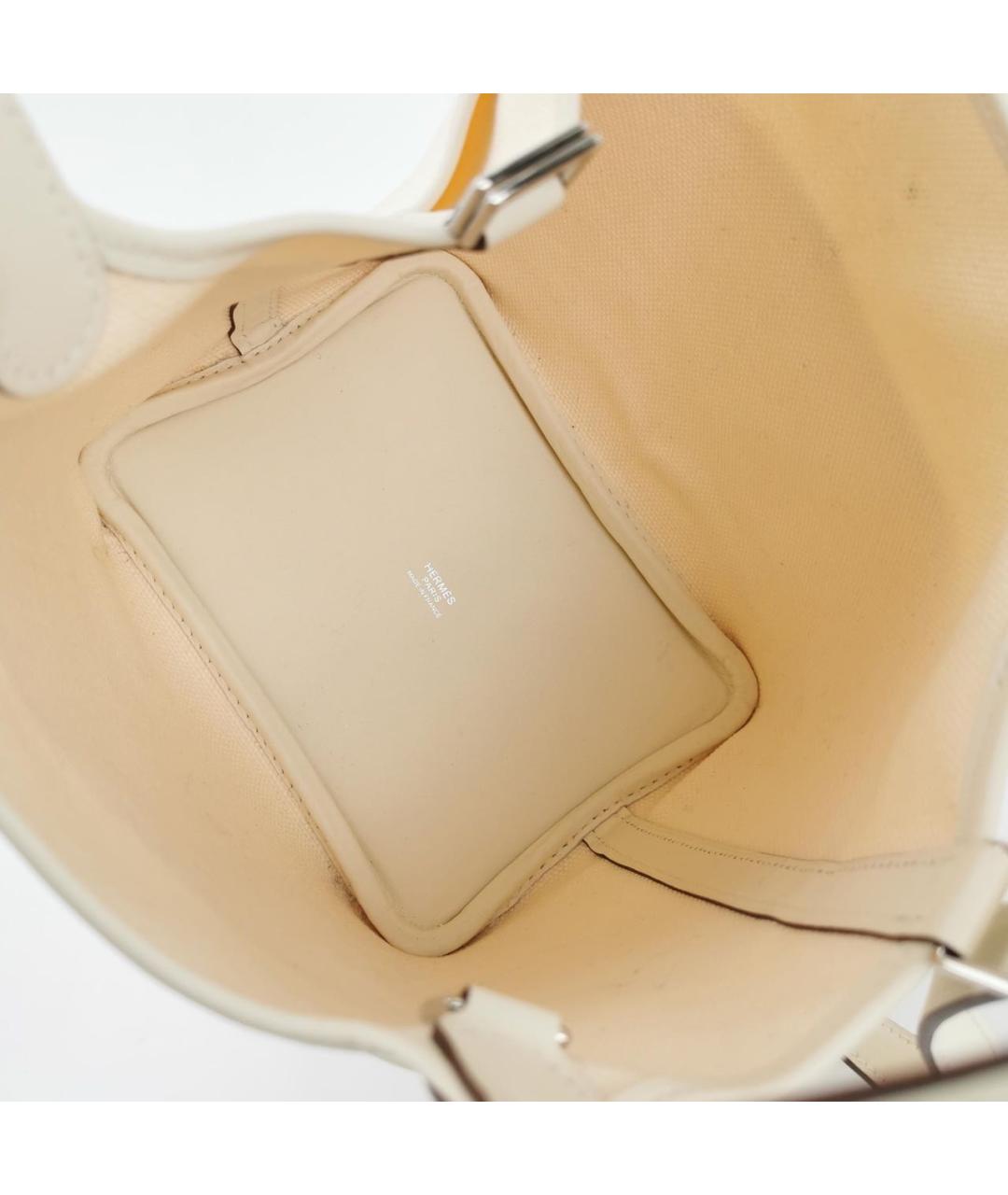 HERMES Белая кожаная сумка через плечо, фото 7