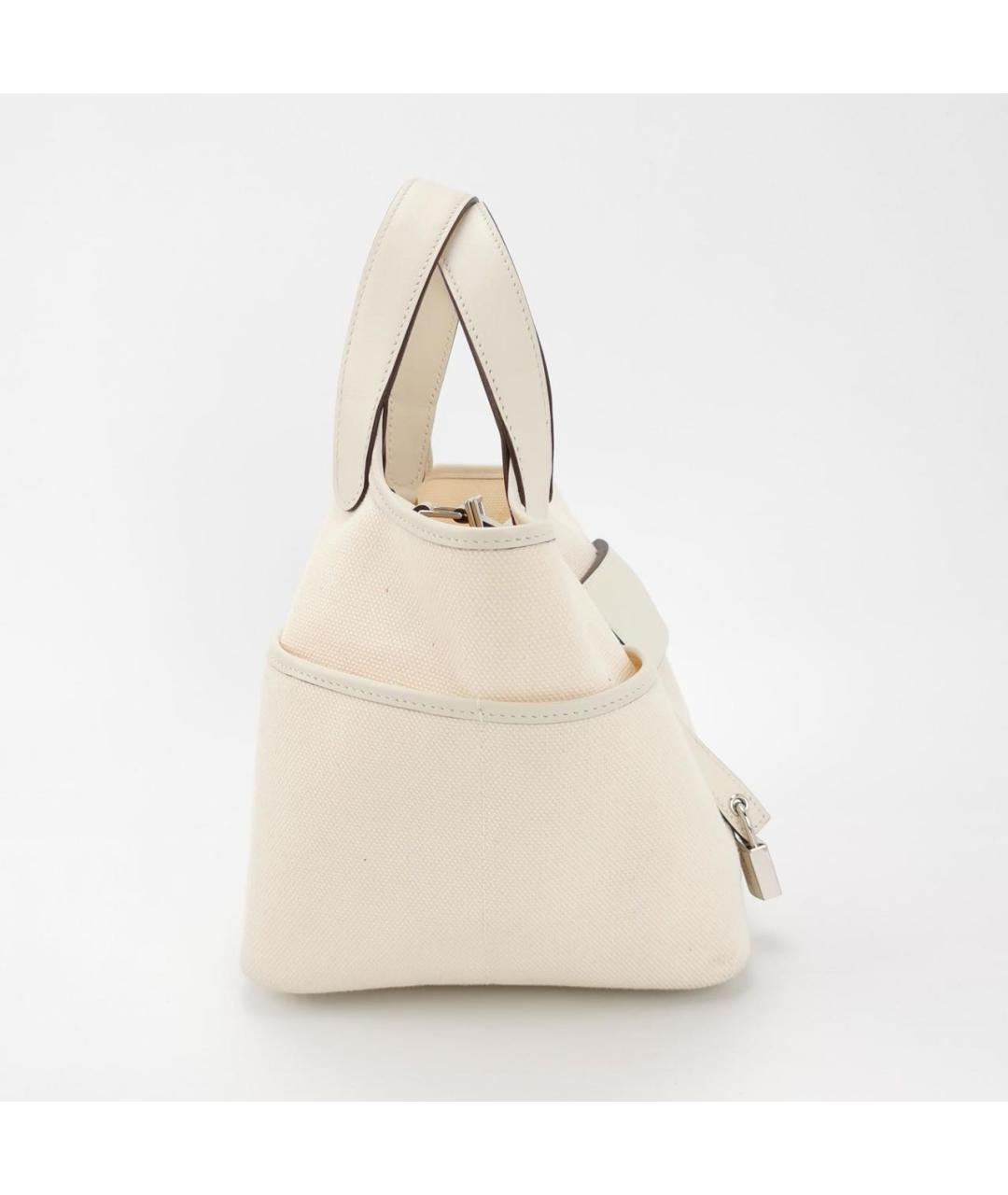 HERMES Белая кожаная сумка через плечо, фото 3