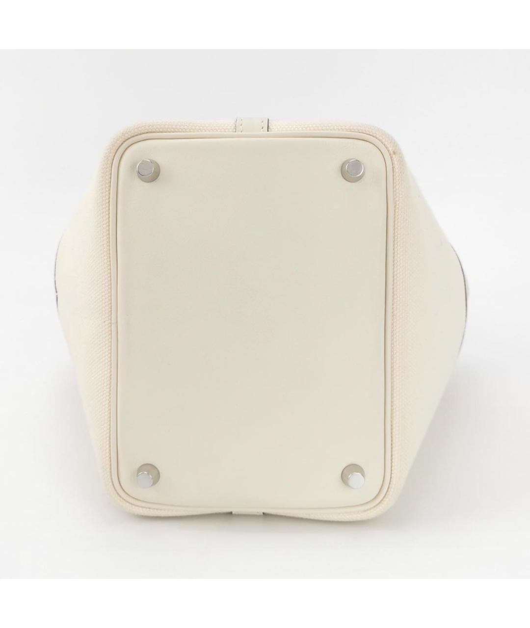 HERMES Белая кожаная сумка через плечо, фото 5