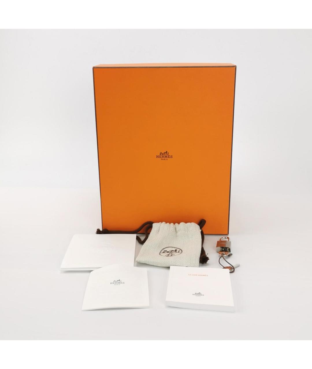 HERMES Горчичная кожаная сумка через плечо, фото 8