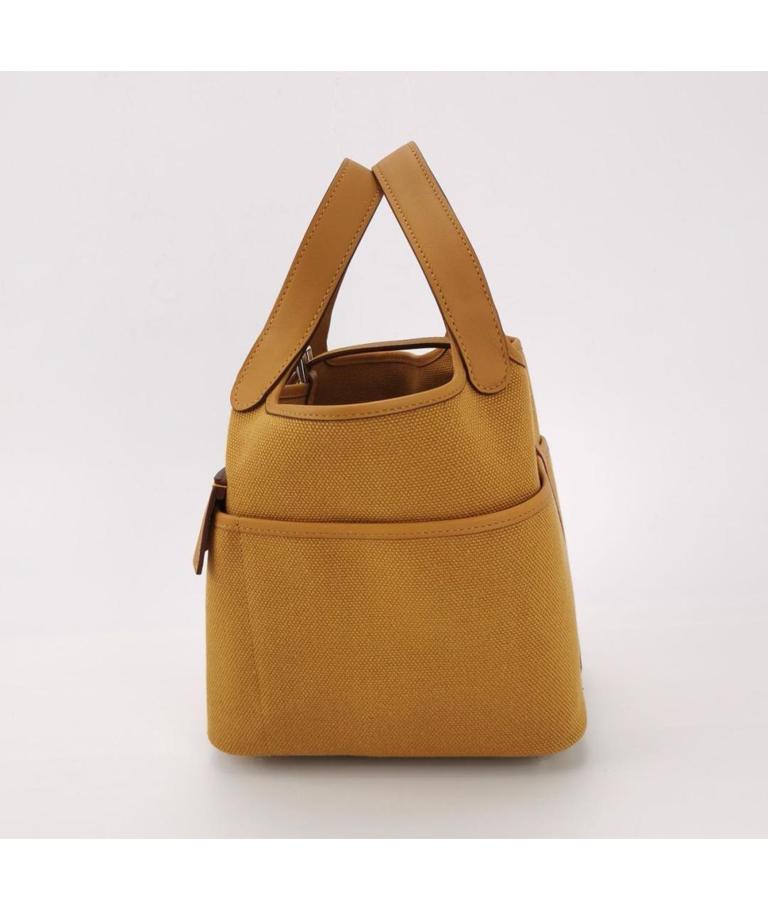 HERMES Горчичная кожаная сумка через плечо, фото 2