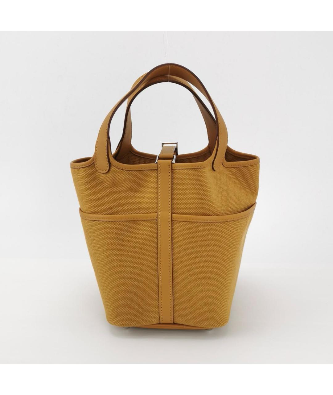 HERMES Горчичная кожаная сумка через плечо, фото 4