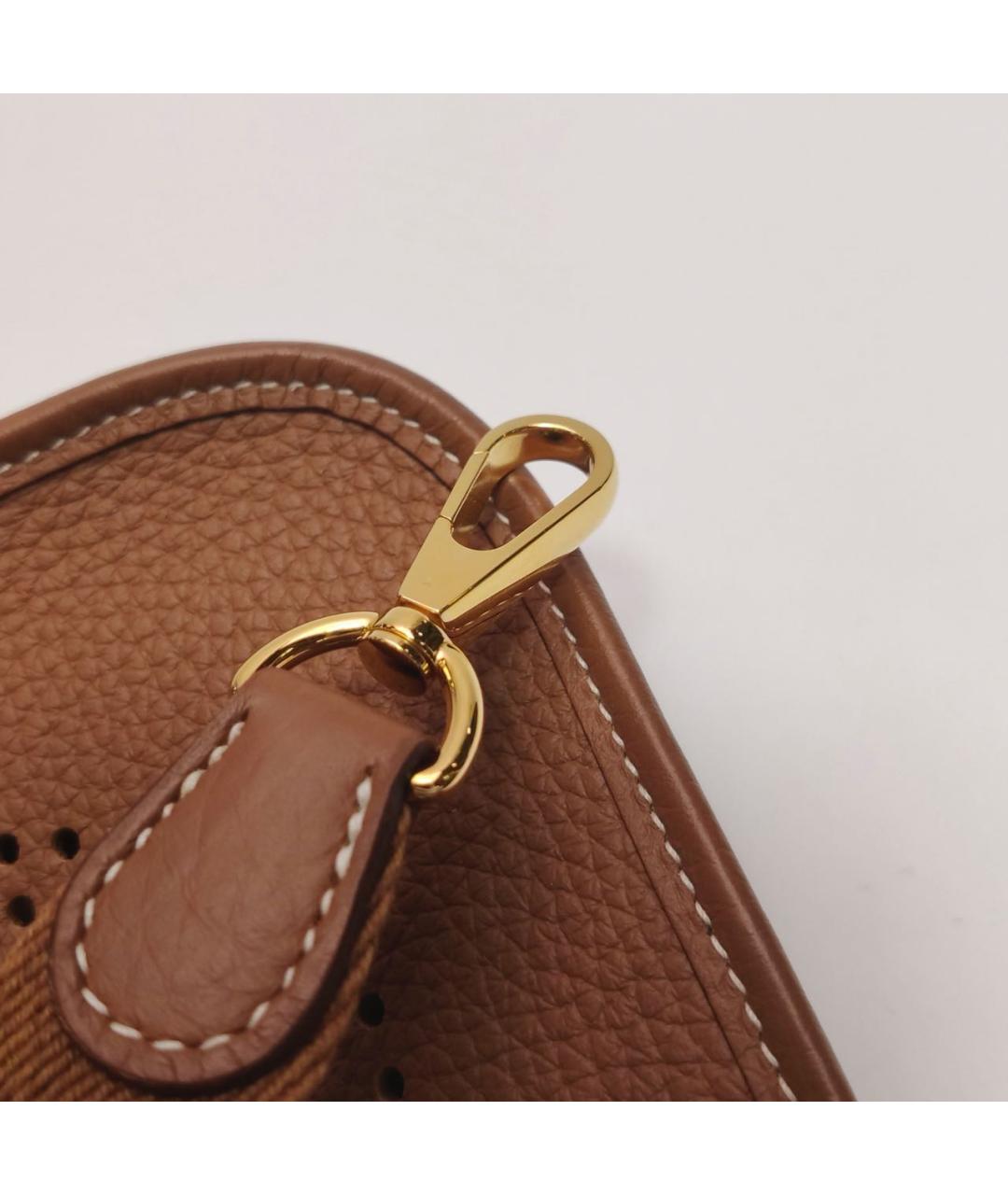 HERMES Коричневая кожаная сумка через плечо, фото 8