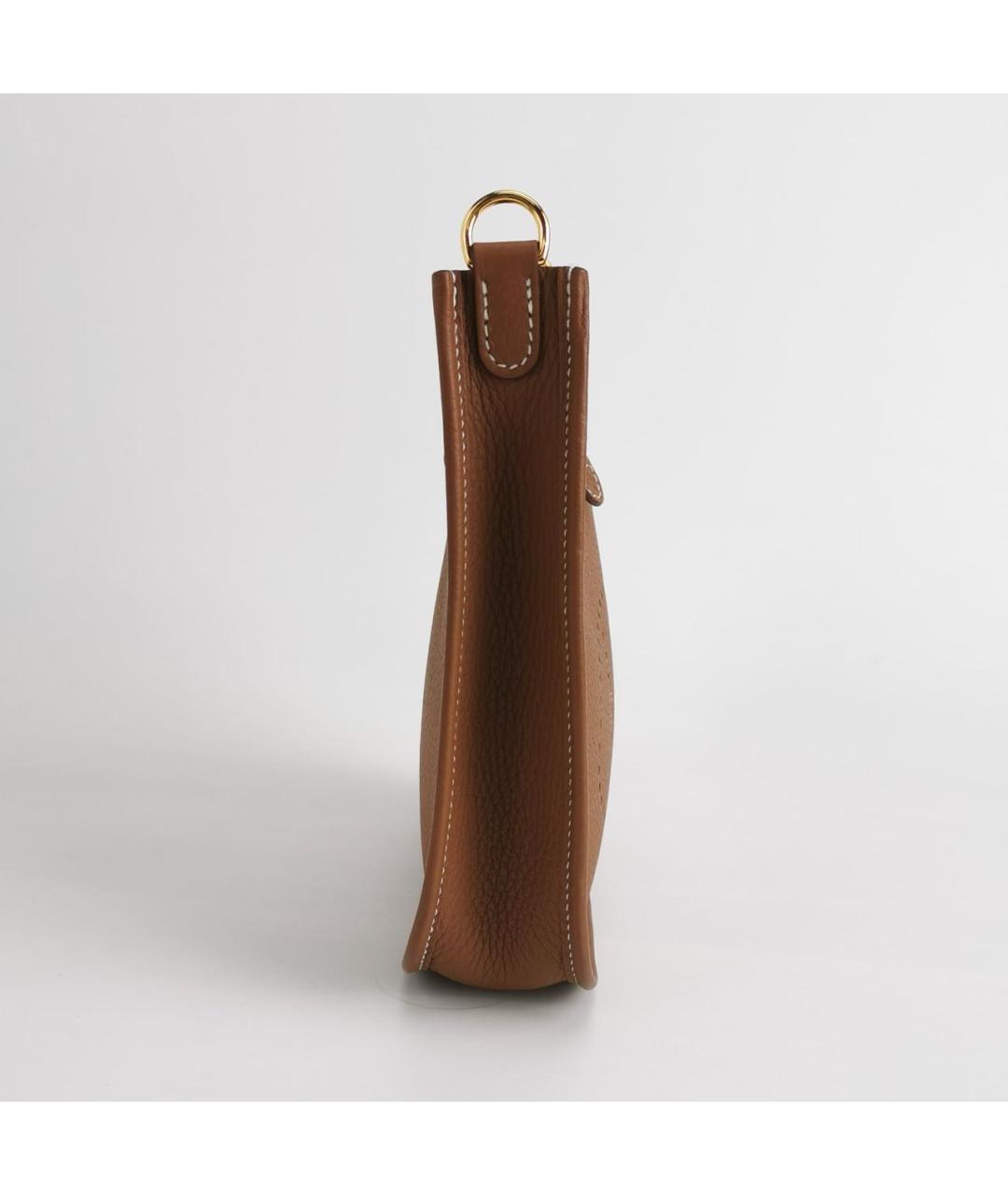 HERMES Коричневая кожаная сумка через плечо, фото 3