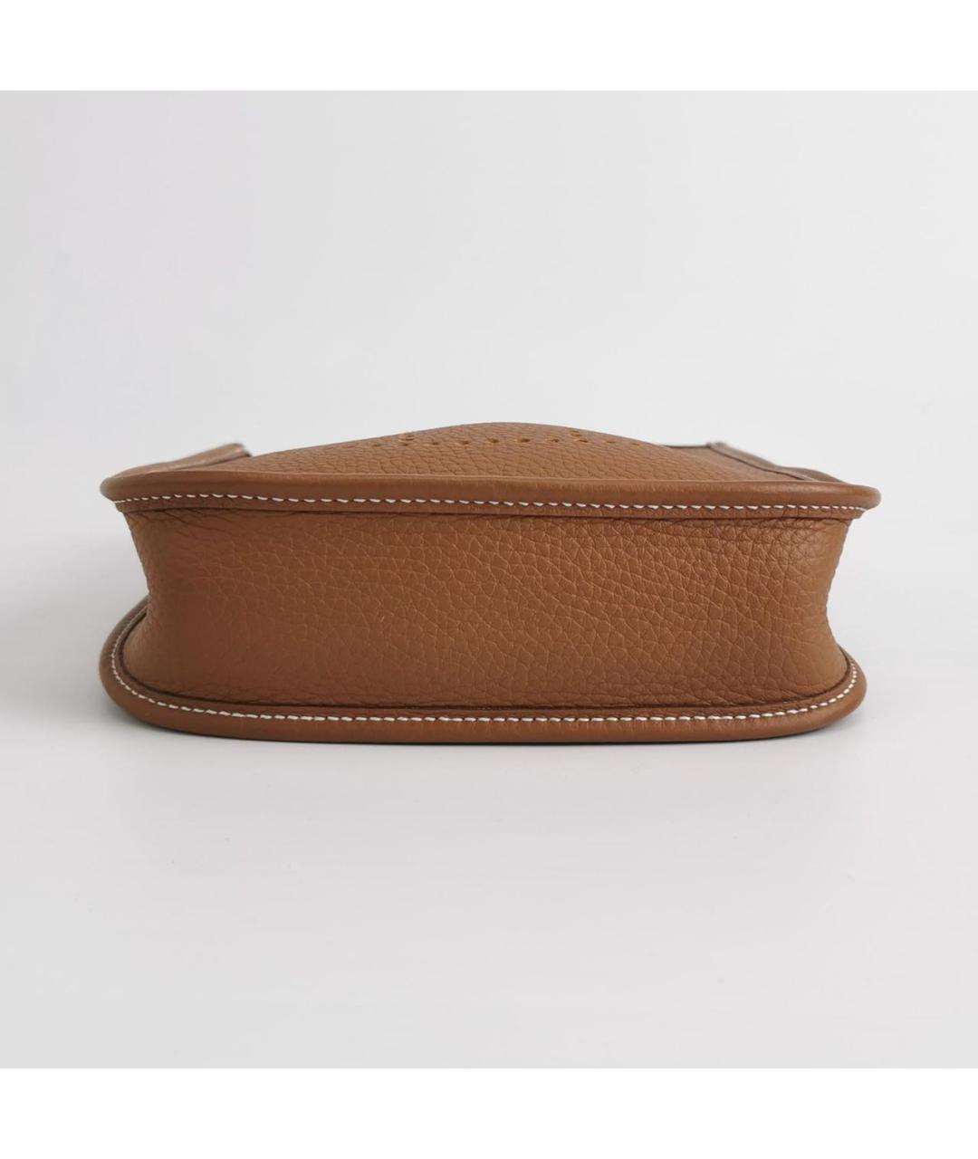 HERMES Коричневая кожаная сумка через плечо, фото 5