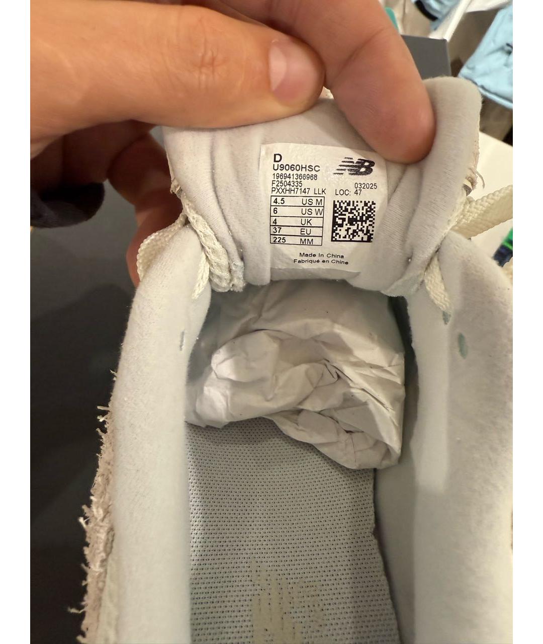 NEW BALANCE Белые текстильные кеды, фото 5