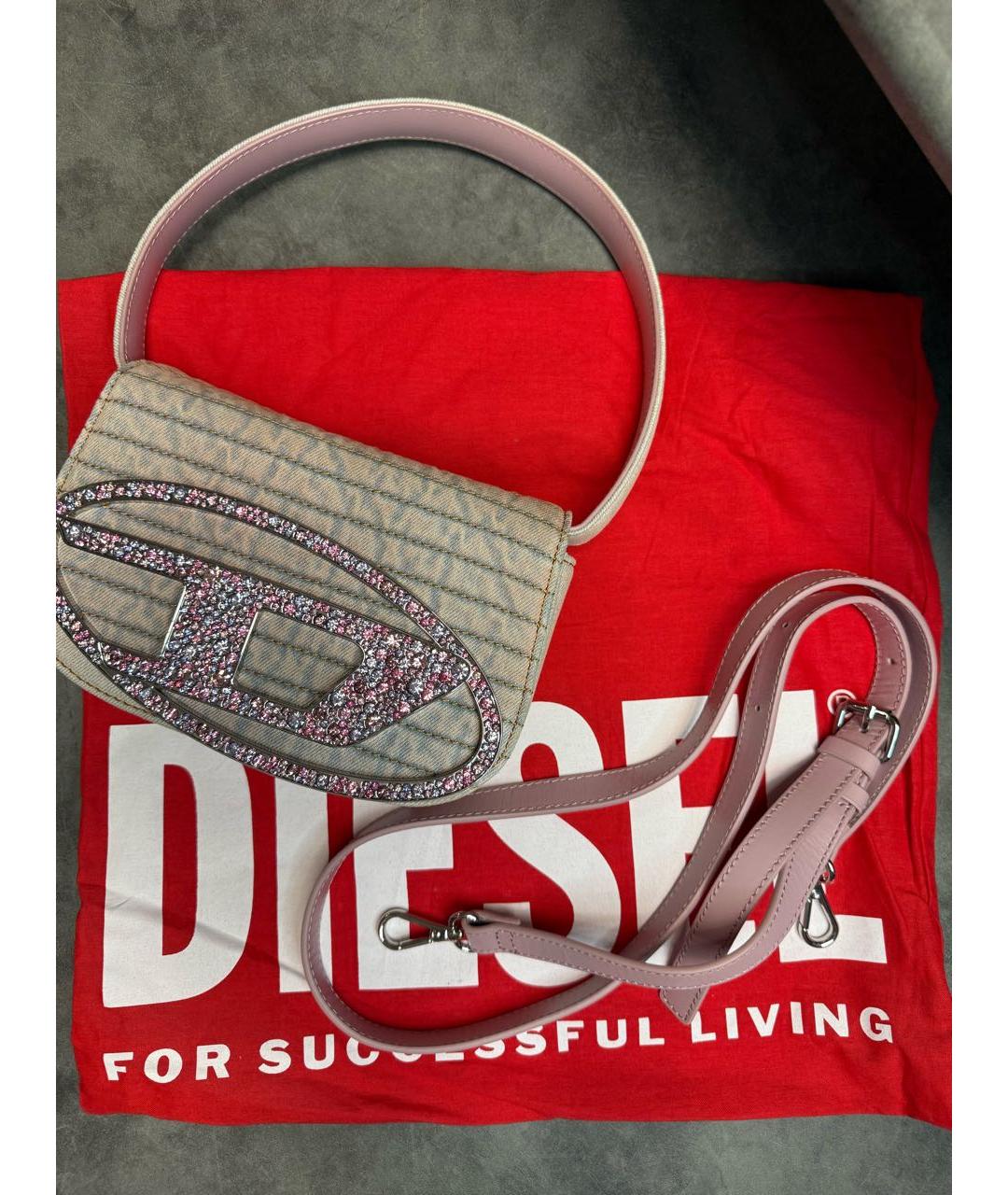 DIESEL Мульти деним сумка с короткими ручками, фото 7