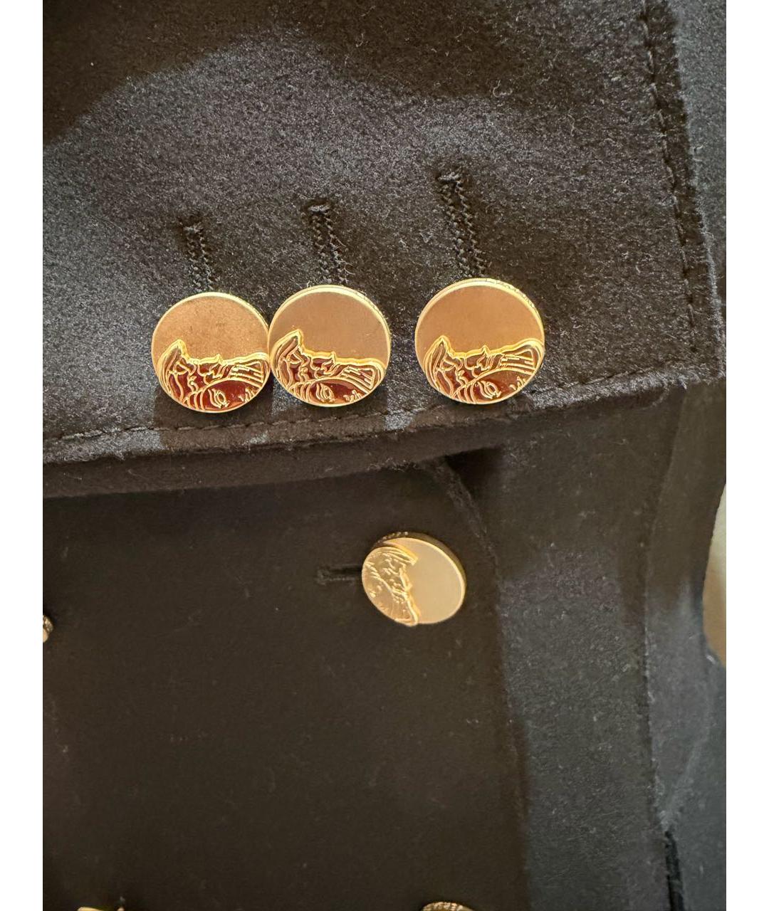 VERSACE Черное шерстяное пальто, фото 6