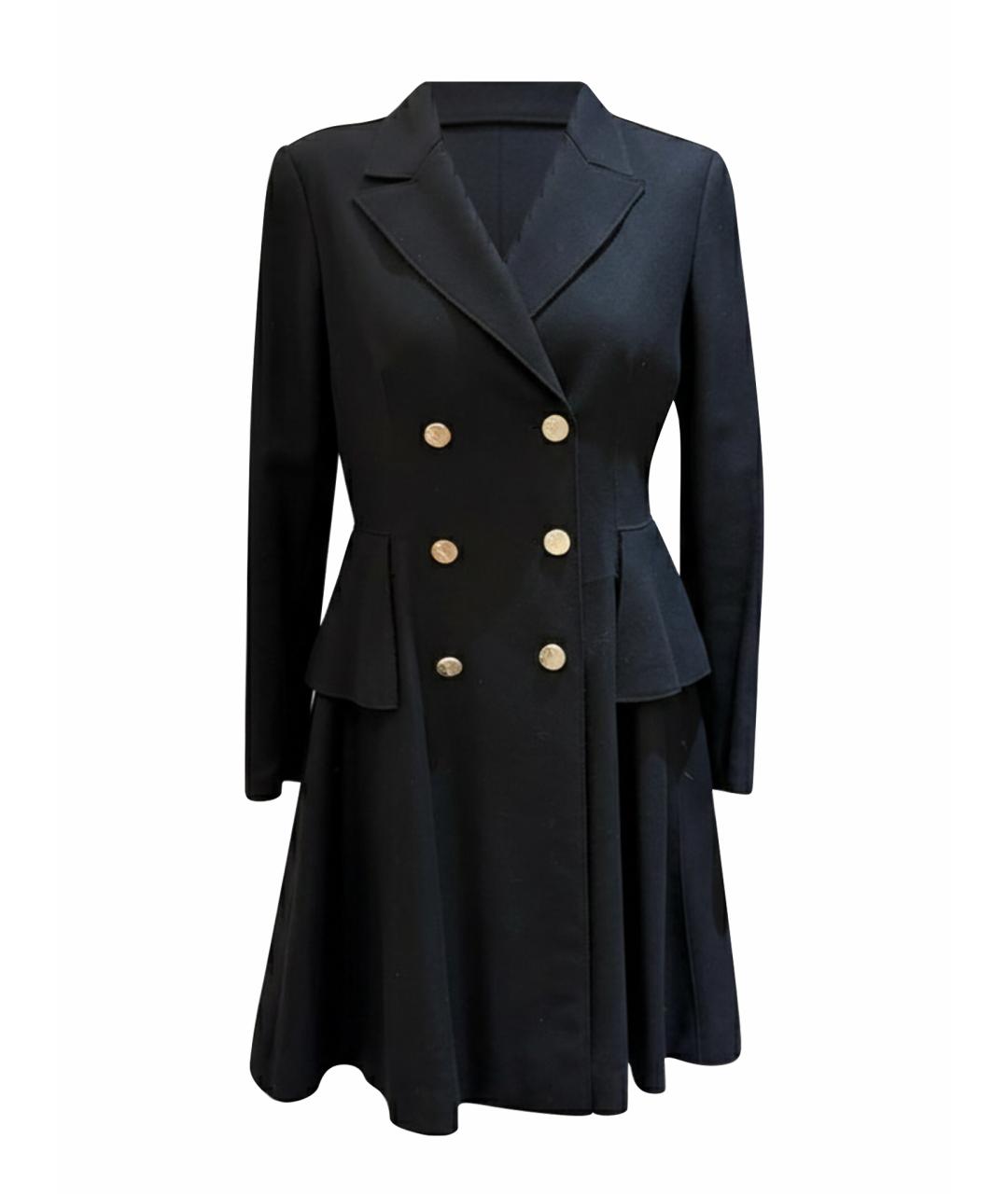 VERSACE Черное шерстяное пальто, фото 1