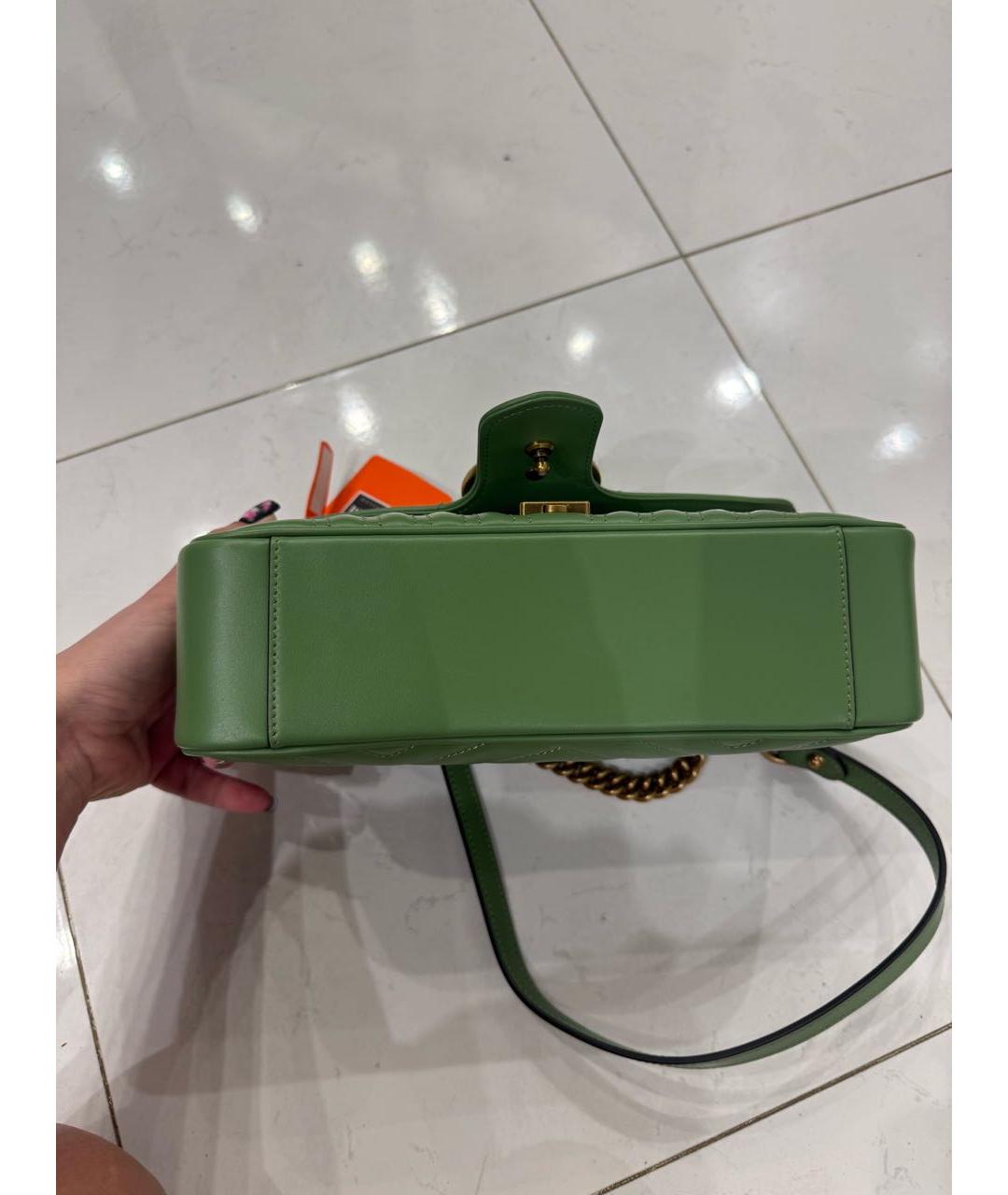 GUCCI Зеленая кожаная сумка через плечо, фото 7