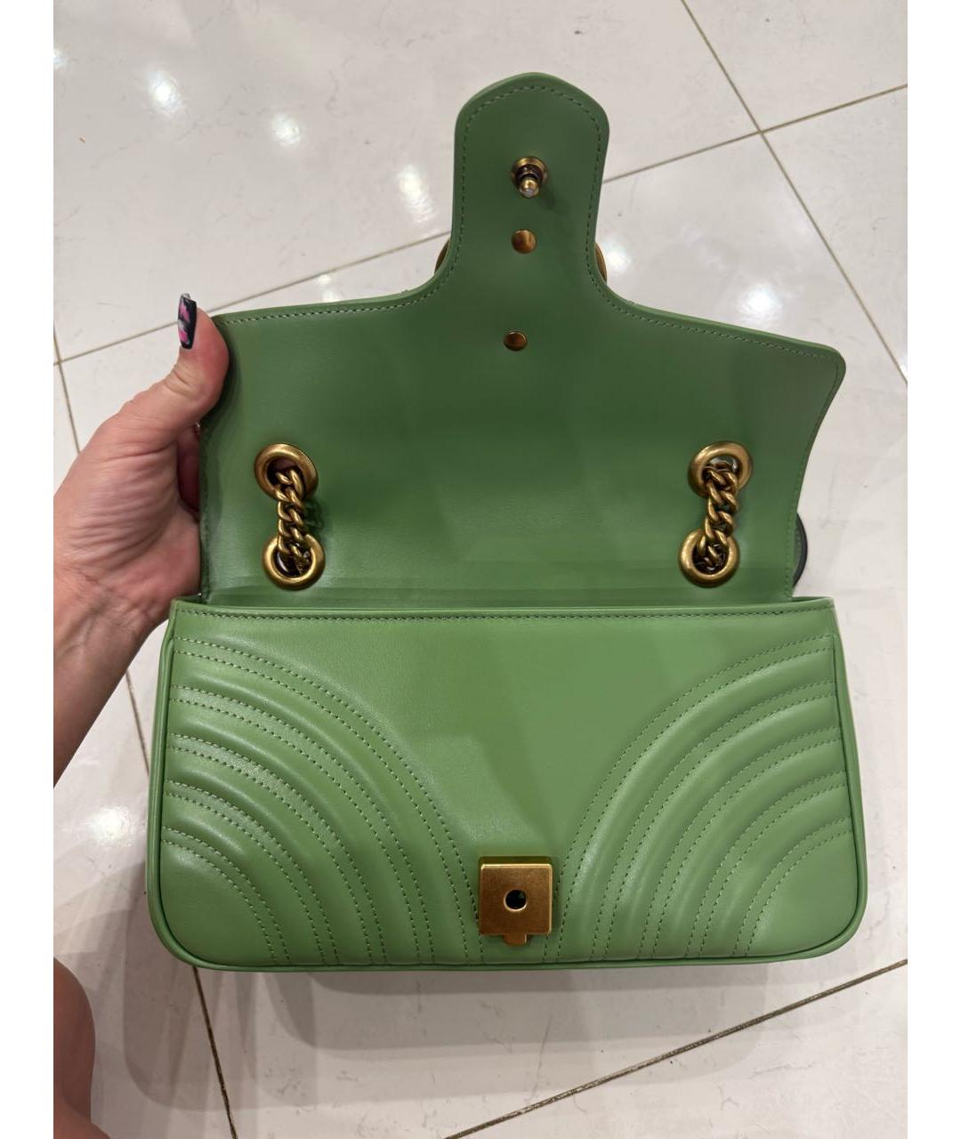 GUCCI Зеленая кожаная сумка через плечо, фото 4