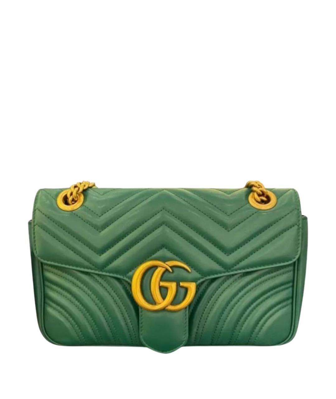 GUCCI Зеленая кожаная сумка через плечо, фото 1