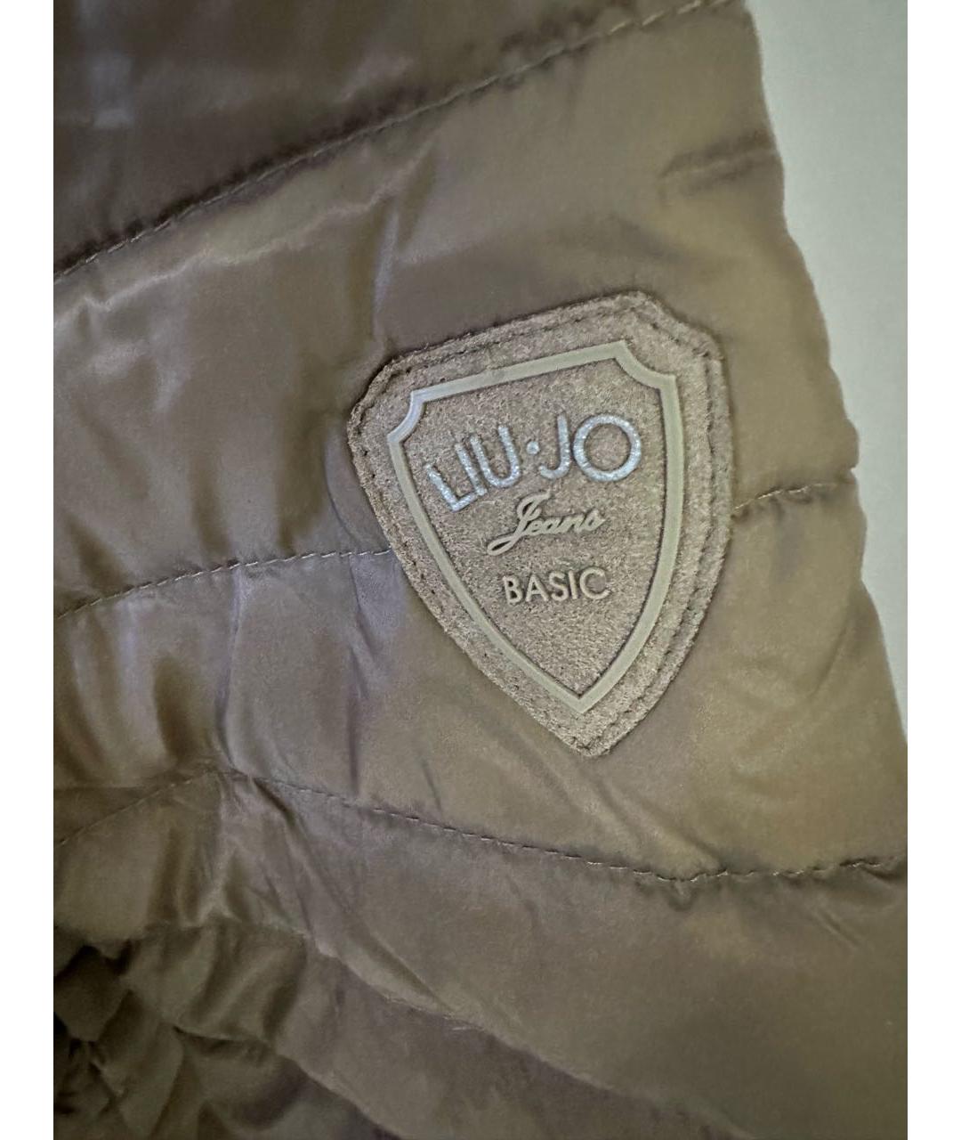 LIU JO Горчичный полиамидовый пуховик, фото 4