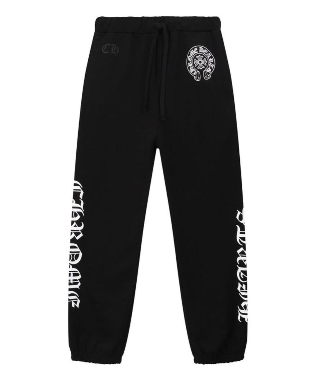 CHROME HEARTS Черный хлопковый спортивный костюм, фото 5