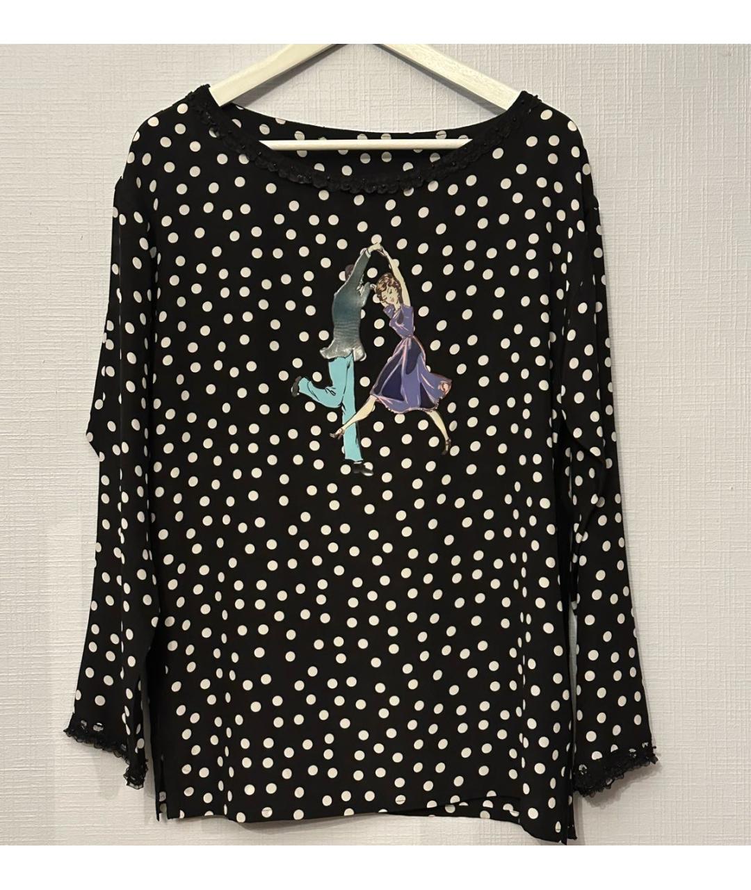 DOLCE&GABBANA Черная шелковая блузы, фото 6