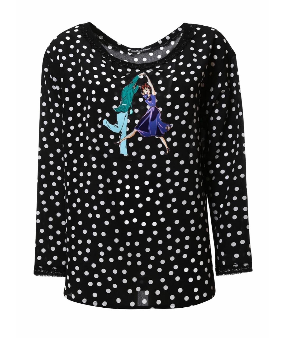 DOLCE&GABBANA Черная шелковая блузы, фото 1