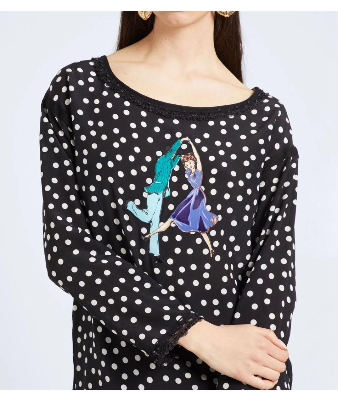 DOLCE&GABBANA Черная шелковая блузы, фото 7