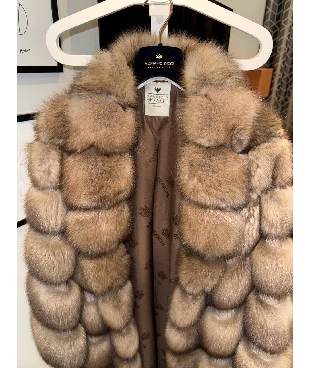 BRASCHI Коричневая меховая шуба, фото 4