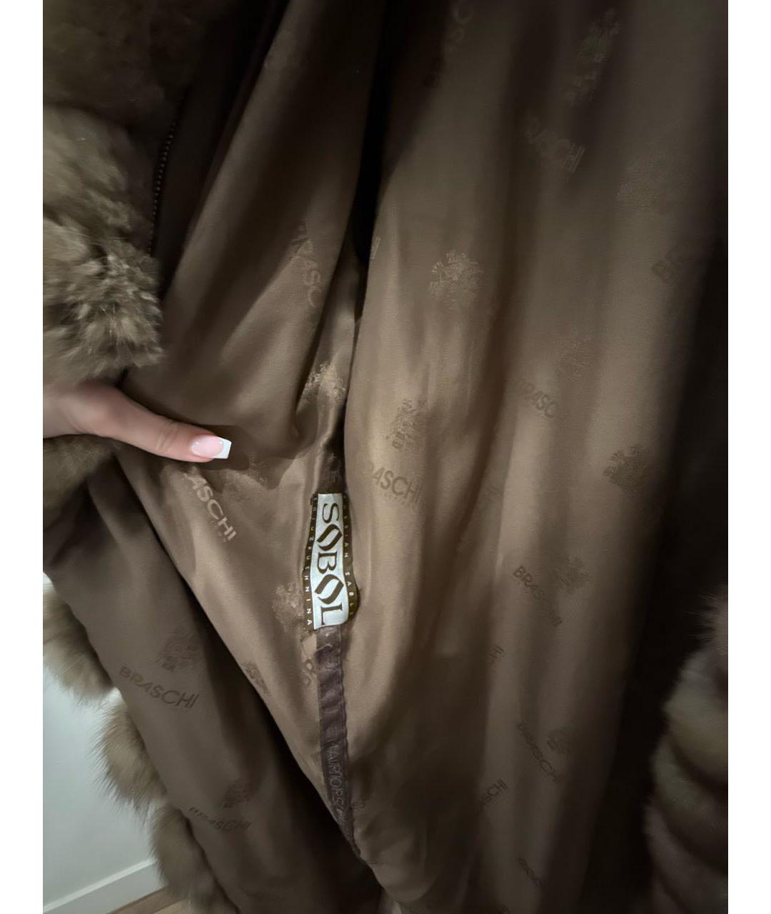 BRASCHI Коричневая меховая шуба, фото 6