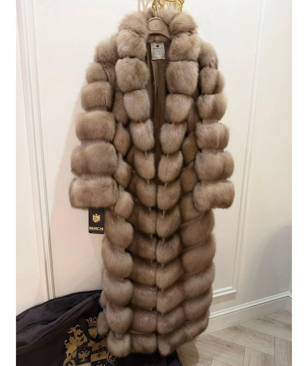 BRASCHI Коричневая меховая шуба, фото 8