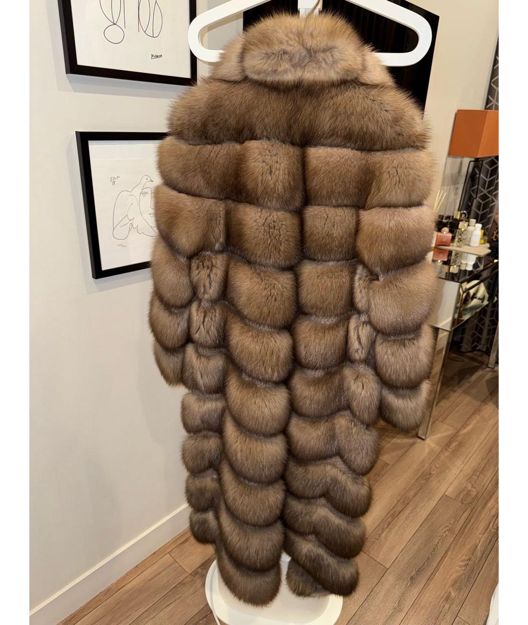 BRASCHI Коричневая меховая шуба, фото 2