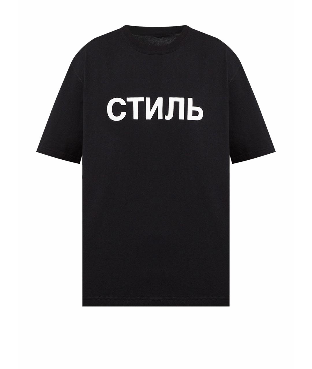 HERON PRESTON Черная хлопковая футболка, фото 1