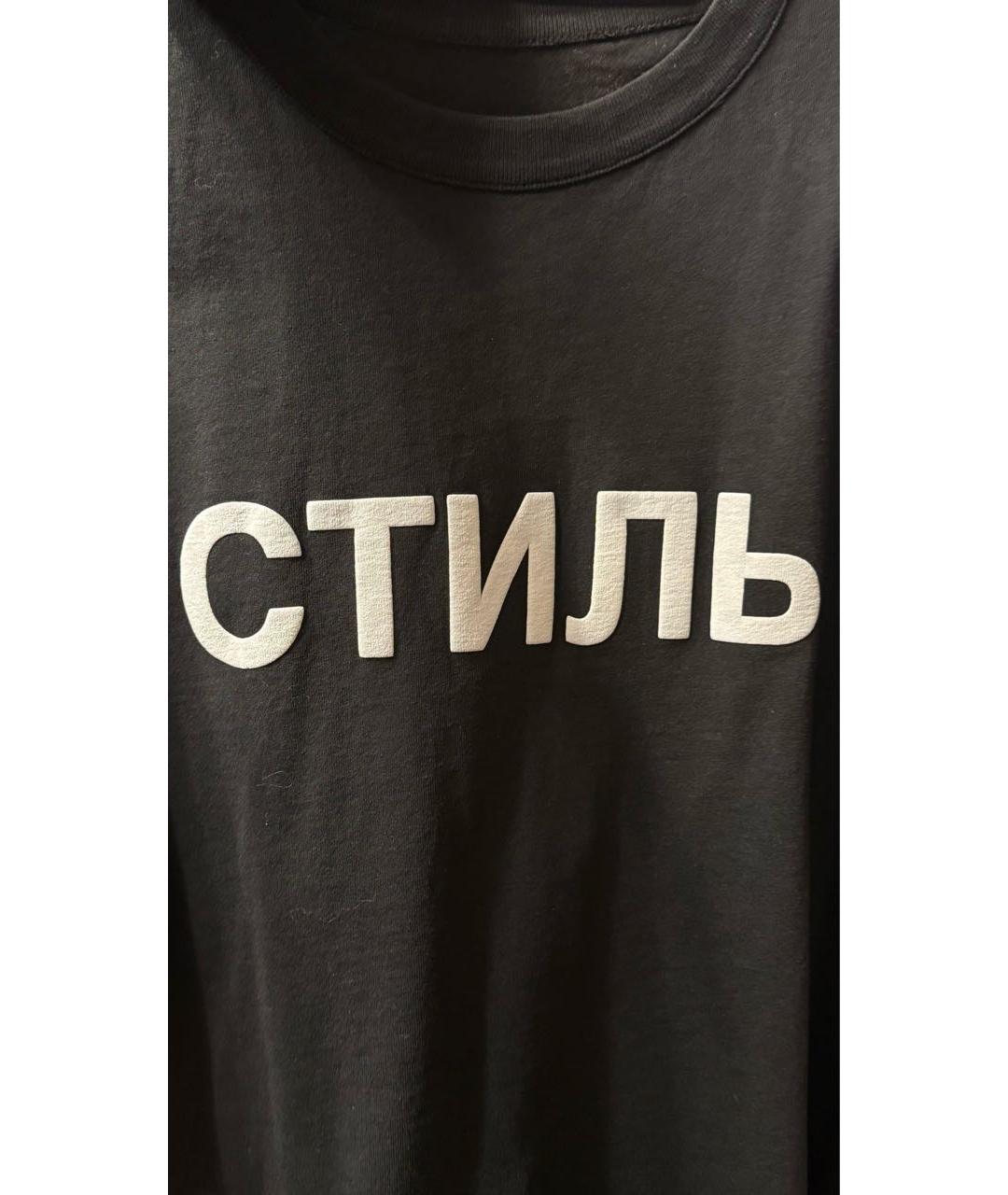 HERON PRESTON Черная хлопковая футболка, фото 4