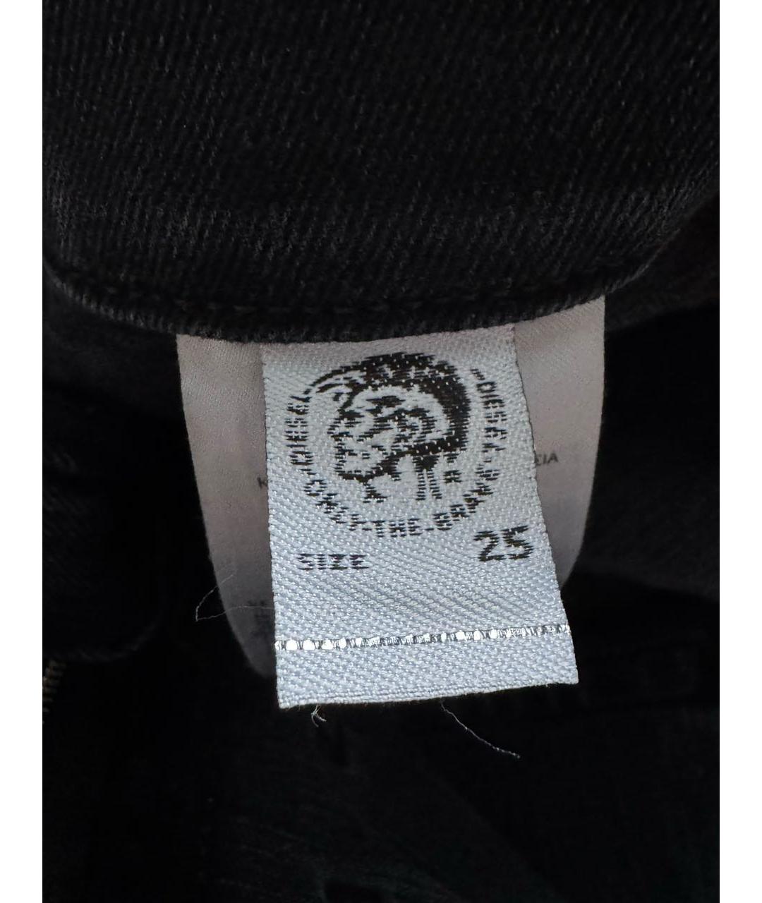 DIESEL Черные хлопко-эластановые джинсы клеш, фото 6