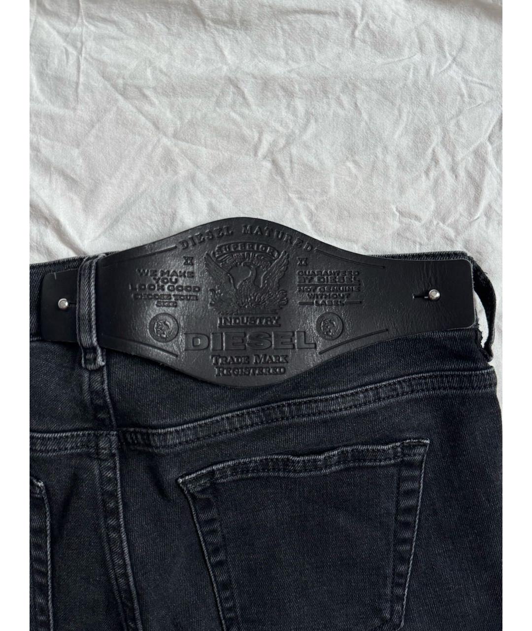 DIESEL Черные хлопко-эластановые джинсы клеш, фото 7