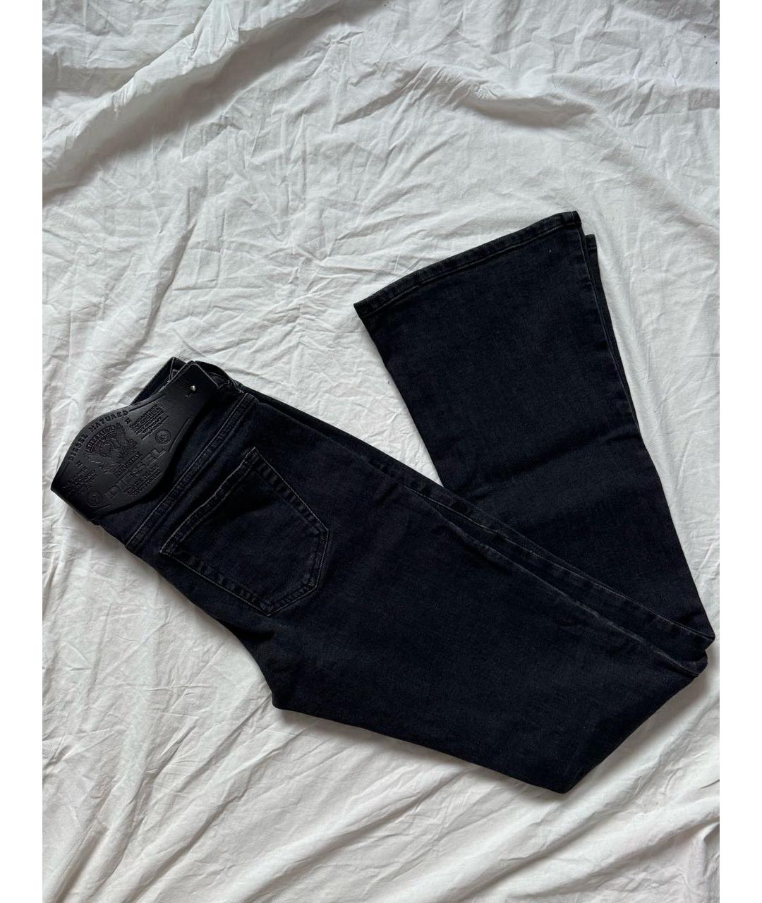 DIESEL Черные хлопко-эластановые джинсы клеш, фото 8