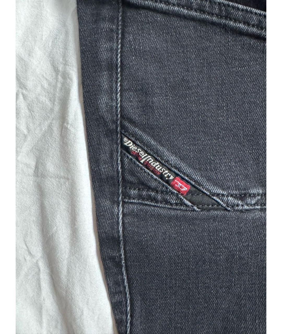 DIESEL Черные хлопко-эластановые джинсы клеш, фото 4