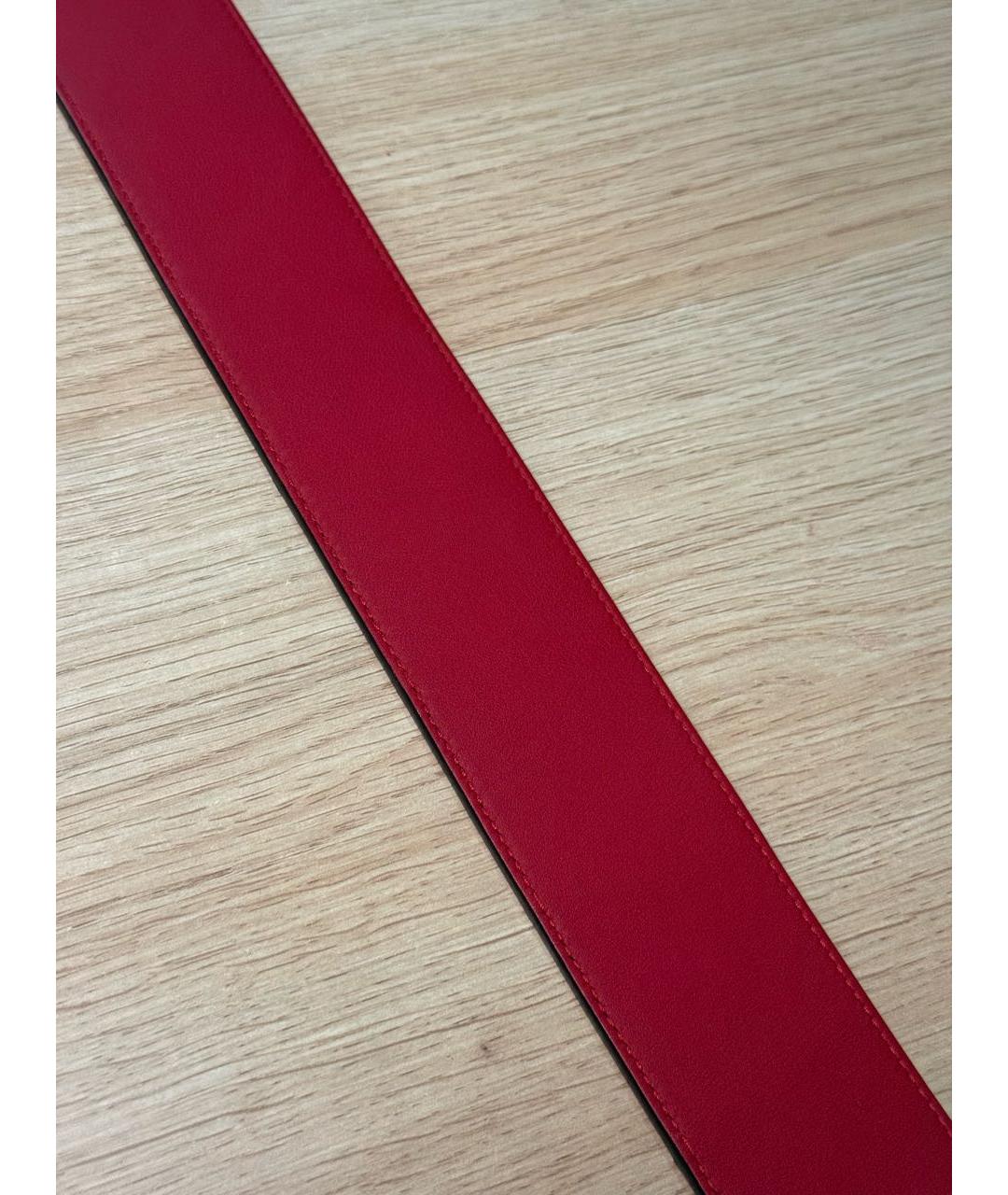 GUCCI Бордовый кожаный ремень, фото 6