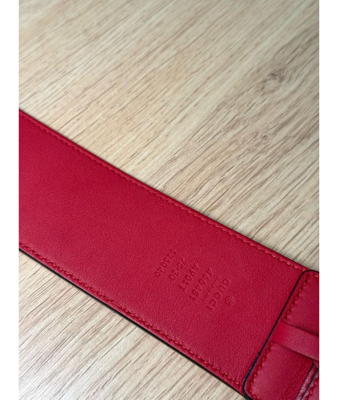 GUCCI Бордовый кожаный ремень, фото 7