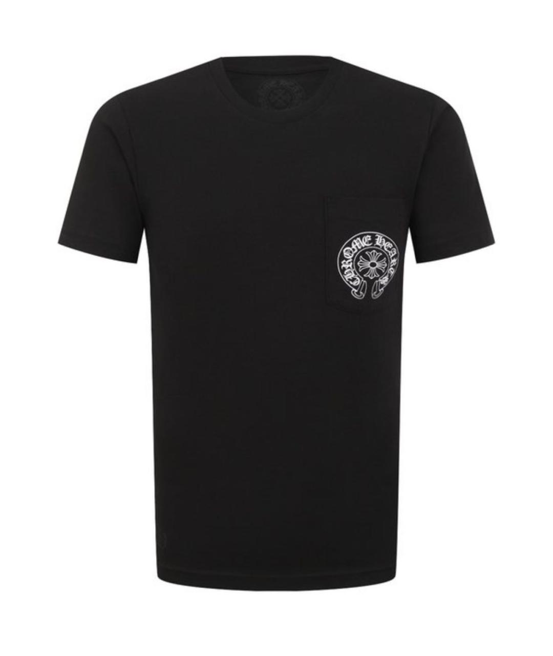 CHROME HEARTS Черная хлопковая футболка, фото 4