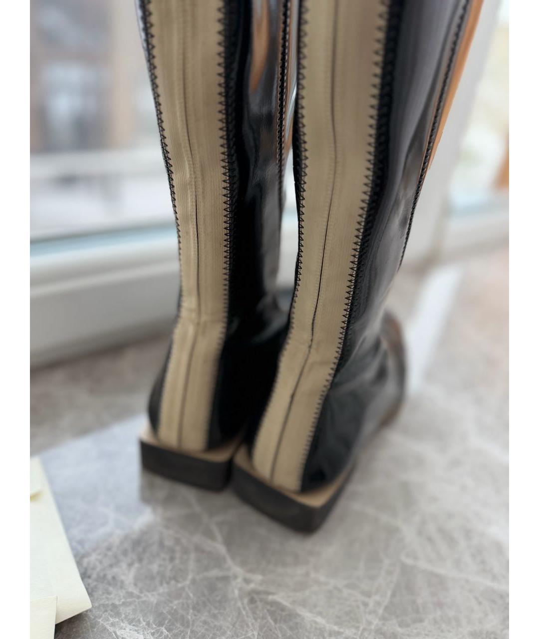 FENDI Черные сапоги из лакированной кожи, фото 4