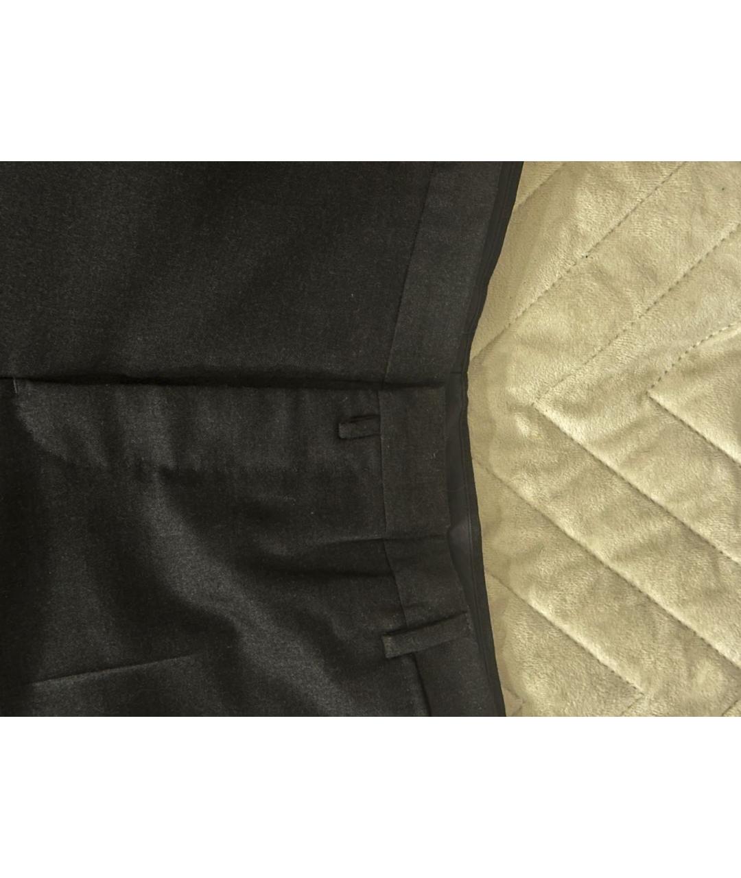 JIL SANDER Антрацитовые вискозные классические брюки, фото 4