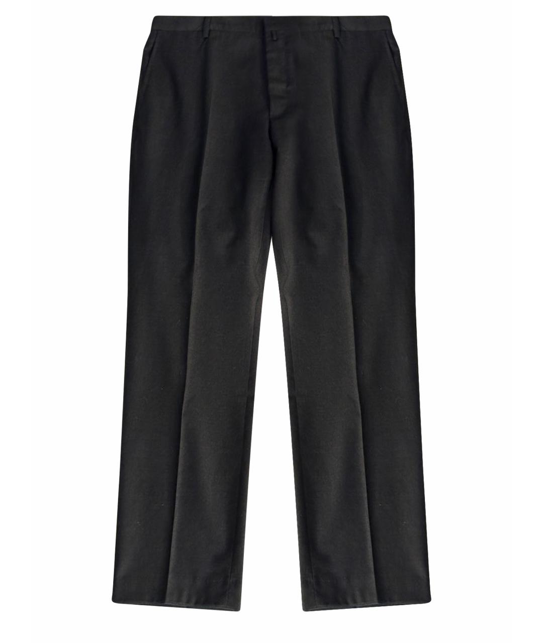 JIL SANDER Антрацитовые вискозные классические брюки, фото 1