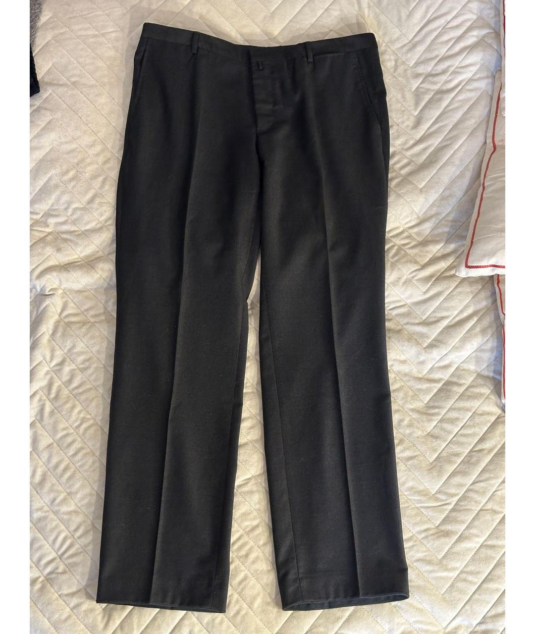 JIL SANDER Антрацитовые вискозные классические брюки, фото 5