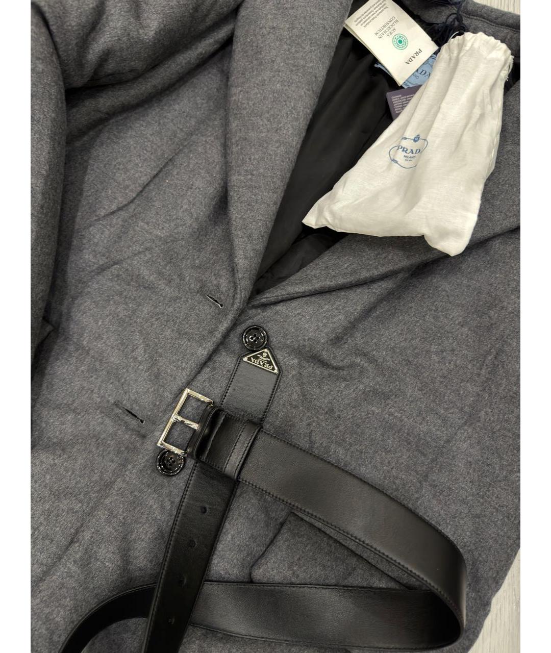 PRADA Антрацитовое кашемировое пальто, фото 4