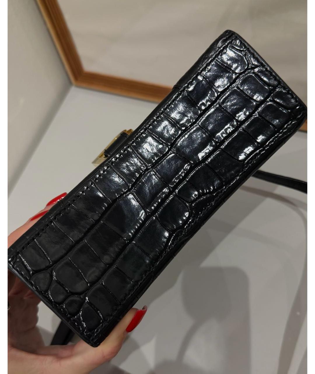 BALENCIAGA Черная кожаная сумка с короткими ручками, фото 8